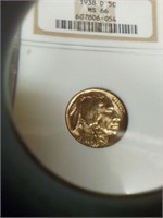 1938 D MS66 Buffalo nickel