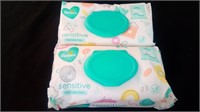 Pampers Sensitive Wipes, 2 New Packs of 72