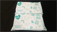 Pampers Sensitive Wipes, 2 New refill Packs of 72
