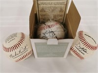 Three Replica Signature Baseballs: Ruth, Gooden +