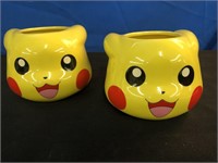 Pokemon Pikachu Head Moulded Ceramic Mugs new