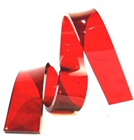 CONTEMPORARY RED LUCITE SCULPTURE