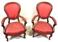 PAIR OF VICTORIAN ARMCHAIRS