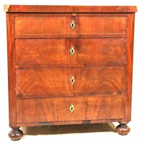 19th CENTURY FOUR DRAWER BEDSIDE CHEST
