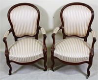 PAIR OF VICTORIAN ARMCHAIRS