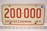 1971 Saskatchewan license plate