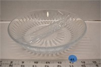Lead crystal divided dish (8" diameter) *SC