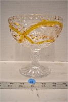 Stained lead crystal compote *SC