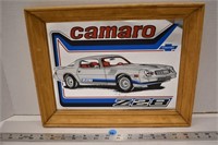 Camaro Z28 framed décor mirror (14" x 11")