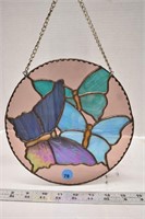 Hanging butterfly stained glass décor (8.5")