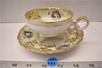 Shafford Japan three footed teacup with saucer