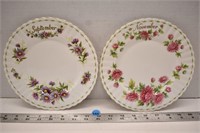 Two Royal Albert Flower of the Month plates -