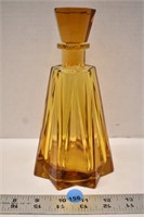 Unmarked amber crystal perfume jar