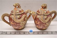 Dragon Teapot and lidded container "Japan"