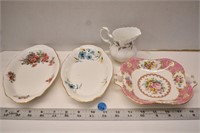 4 assorted Royal Albert dishes