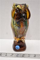 Unmarked art glass owl *SC