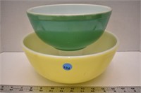 Pyrex 404 Primary Yellow and 403 size (unmarked)