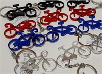 12 porte-clés de bicyclettes en aluminium NEUFS