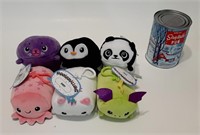 6 peluches Mooshmallowz NEUVES avec clip