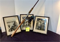 Vintage Signed Fishing Photographs & Rod