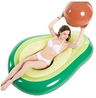 Inflatable Avocado Pool Float Floatie with Ball