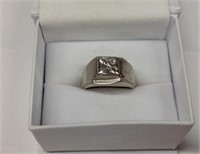 14k white gold Men's Diamond Ring