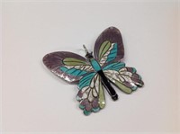 Large .925 Sterling Silver Butterfly Pendant