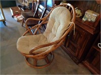 Bentwood swivel rocking chair