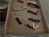 7 assorted pocket knives