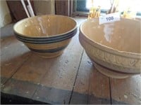 2 old mixing bowls