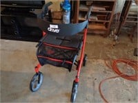 Drive walker seat w/storage & brakes-New out of bx