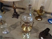 Brass lamp on swivel stand