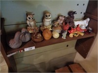 All figurines on shelf