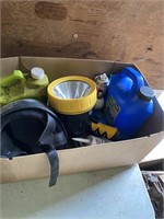 Assorted Oils, Helmet, Light, ect