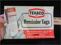 VINTAGE TEXACO REMINDER TAGS