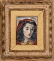 Fletcher Martin "Portrait of a Woman" Oil on Board