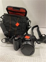 NIKON Camera w/ Case Logic Bag CoolPix L110