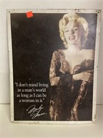 Vintage Metal Marilyn Monroe Sign