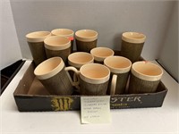 Vintage Thermo-Serb Wood Panel Cups
