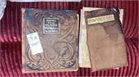 2small antique leather books