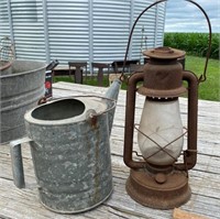 Water Can & Barn Lantern