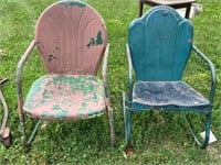 2 - Steel Lawn Chairs