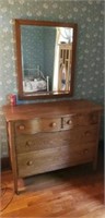 Antique Dresser with Matching Mirror. 34x41x18.