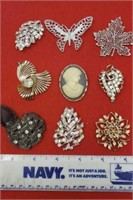 9 Brooches