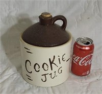 Brown & White cookie jar.