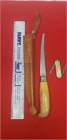 Filet Knife with Sheath and Small Pocket