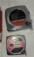 Two Craftsman tape measures  30' & 20'