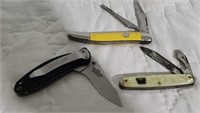 3 Knives. Kershaw and Unknown Brand