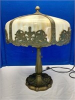 slag glass tiffany style lamp