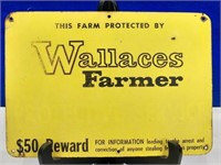 Wallaces Farmer sign, 1 sided